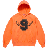 Wings Zip Up Hooded Sweatshirt (Orange)